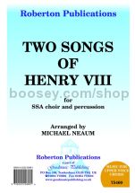 Two Songs of Henry VIII for female choir (SSA)