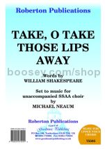 Take O Take Those Lips Away for female choir (SSAA)