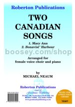 Two Canadian Songs for female choir (SSAA)