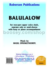Balulalow for female choir (SA)