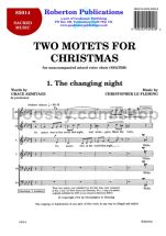 Two Motets for Christmas for SATB choir