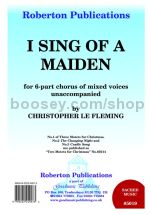 I Sing of A Maiden for SATB choir