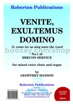 Venite Exultemus Domino for SATB choir & organ