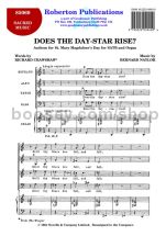 Does the Day-star Rise? for SATB choir