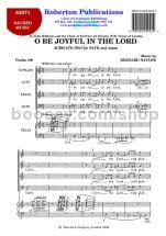 O Be Joyful in the Lord for SATB choir