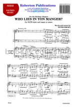 Who Lies in Yon Manger? for SATB choir