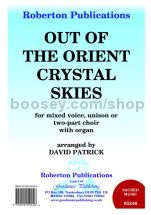 Out of the Orient Crystal Skies for SATB choir