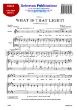 What Is That Light? for SATB choir