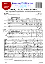 Drop Drop Slow Tears for SATB choir