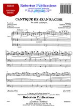 Cantique de Jean Racine for SATB choir
