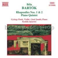 Rhapsodies Nos. 1 and 2/Piano Quintet (Naxos Audio CD)