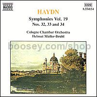 Symphonies vol.19 (Nos. 32, 33, 34) (Naxos Audio CD)