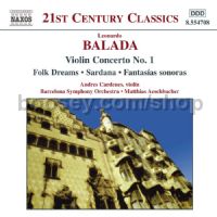 Violin Concerto No1/Folk Dreams/Sardana (Naxos Audio CD)