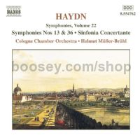 Symphonies vol.22 (Nos. 13, 36/Sinfonia Concertante) (Naxos Audio CD)