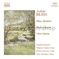 Oboe Quintet/Piano Quartet/Viola Sonata (Naxos Audio CD)