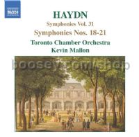 Symphonies vol.31 (Nos. 18, 19, 20, 21) (Naxos Audio CD)