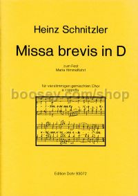 Missa brevis in D Major (choral score)