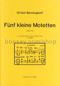 5 kleine Motetten (choral score)