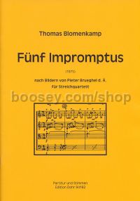 5 Impromptus - String Quartet (score & parts)