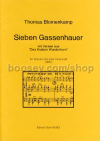 7 Gassenhauer - Soprano & 2 Cellos (score)