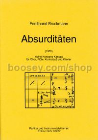 Absurdities - Mixed Choir, Flute, Double Bass & Piano (score & parts)