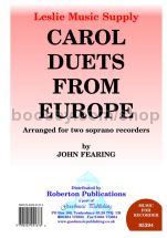 Carol Duets from Europe for 2 descant recorders