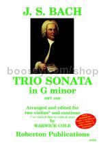 Trio Sonata in G minor, BWV 1029 for 2 violins & continuo