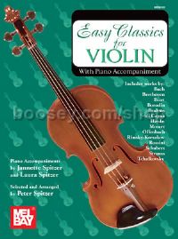 Easy Classics For Violin Spitzer Violin & Pf      