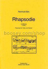 Rhapsody - Viola & Piano (score)