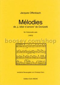 Mélodies de L'elisire d'amore de Donizetti - Cello