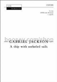 A ship with unfurled sails for SATB unaccompanied