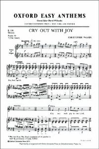 Cry out with joy (vocal score)