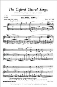 Riddle Song - From Francies (Vocal Score)
