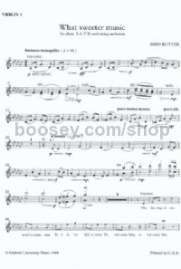 What Sweeter Music (violin 1) SATB & organ/strings