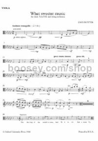 What Sweeter Music (viola) SATB & organ/strings