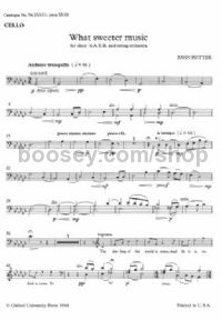 What Sweeter Music (cello) SATB & organ/strings