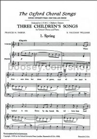 Spring (No. 1 of Three Children's Songs) (vocal score)