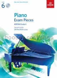 Piano Exam Pieces 2019 & 2020, ABRSM Grade 6, with CD
