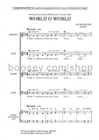 World, O World (SATB & Piano) - Digital Sheet Music