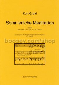 Summer Meditation - Soprano, Flute & Organ (score & parts)