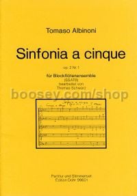 Sinfonia a cinque op. 2/1 - 5 Recorders (score & parts)