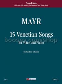 15 Venetian Songs for Voice & Piano (score & parts)