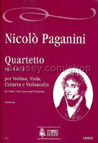 Quartet Op. 4 No. 3 for Violin, Viola, Guitar & Cello (score & parts)