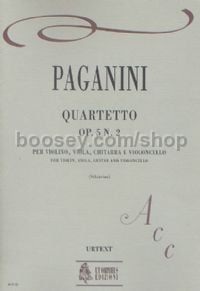 Quartet Op. 5 No. 2 for Violin, Viola, Guitar & Cello (score & parts)