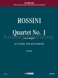 Quartet No. 1 in G Major for 2 Violins, Viola & Cello (score & parts)
