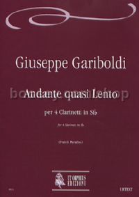 Andante quasi Lento for 4 Clarinets in Bb (score & parts)