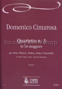 Quartet No. 3 in C Major for Oboe (Flute), Violin, Viola & Cello (score & parts)