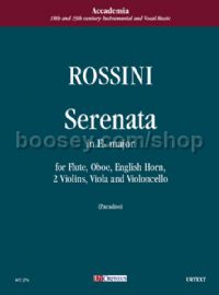 Serenata in Eb Major for Flute, Oboe, English Horn, 2 Violins, Viola & Cello (score)
