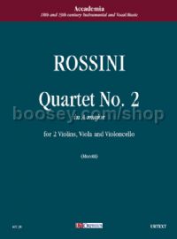 Quartet No. 2 in A Major for 2 Violins, Viola & Cello (score & parts)