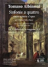 Sinfonias ‘a quattro’, Vol. 5: Sinfonia in A major, Si 5 (score)